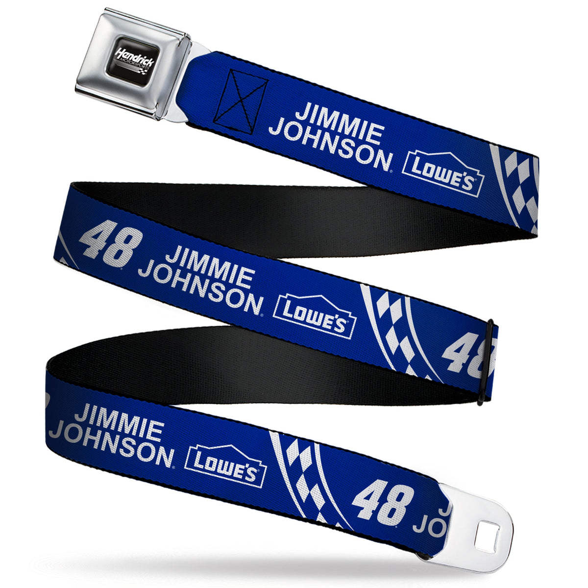 Jimmie Johnson #48 Lowe's Logo Checker Seatbelt Belt