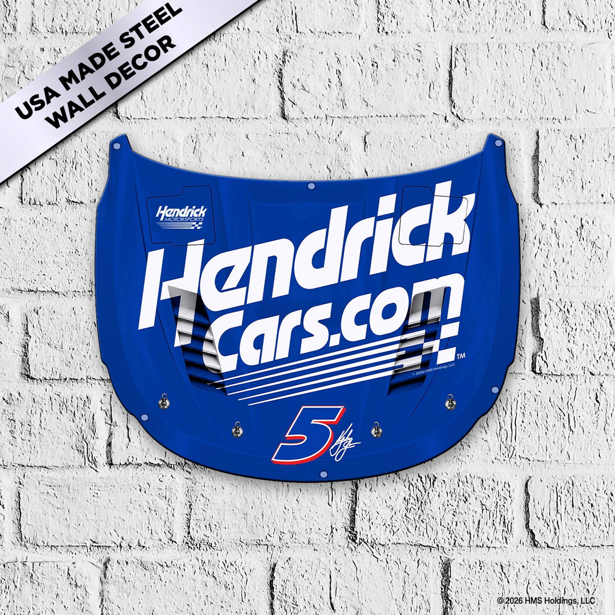 Kyle Larson #5 HendrickCars.com Metal Hood Wall Decor