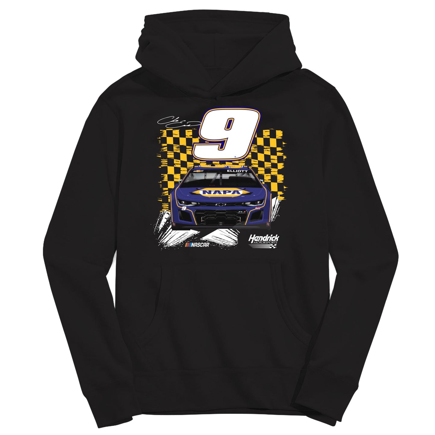 Chase Elliott #9 NASCAR Pullover Youth Hoodie - Black