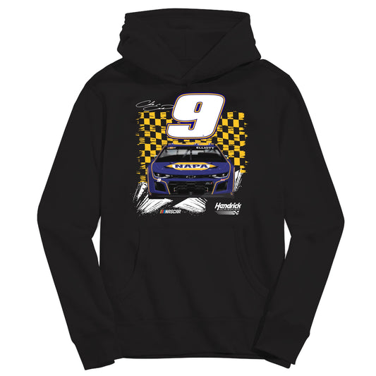 Chase Elliott #9 NASCAR Pullover Youth Hoodie - Black