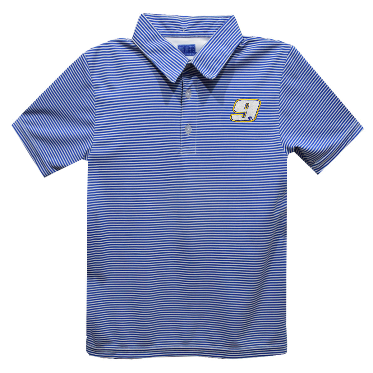 Chase Elliott #9 Vive La Fete Pencil Stripe Polo - Blue