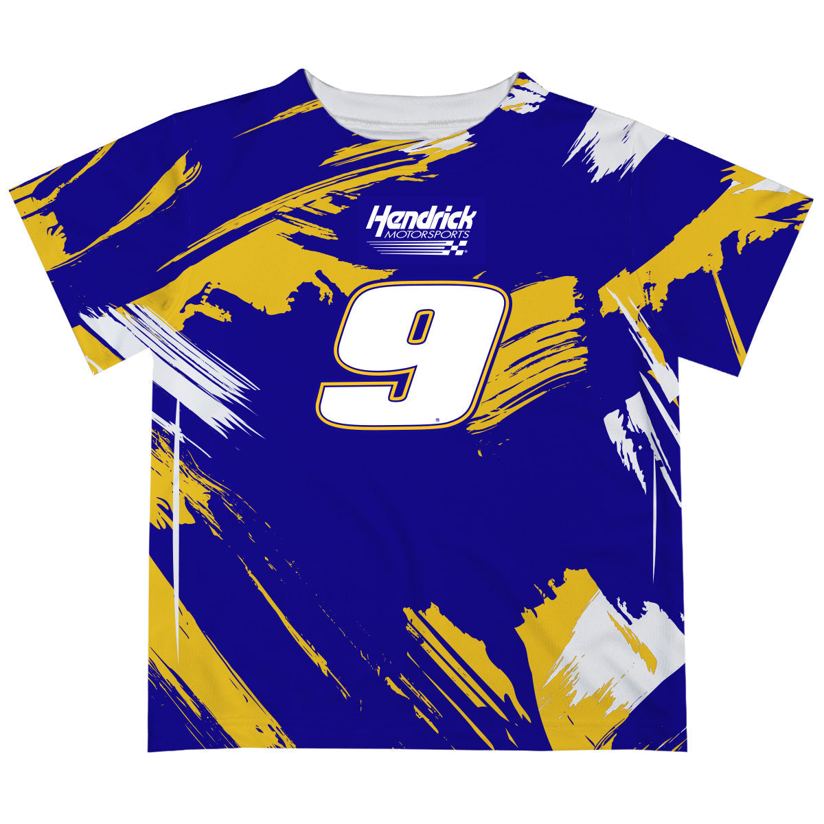 Chase Elliott #9 Vive La Fete Paint Brush T-Shirt  - Navy