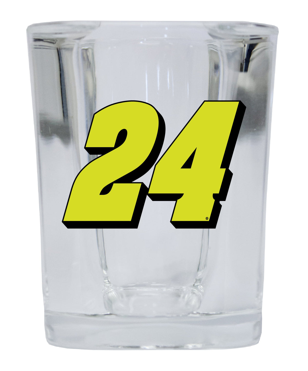 William Byron #24 Neon 2 oz Square Shot Glass