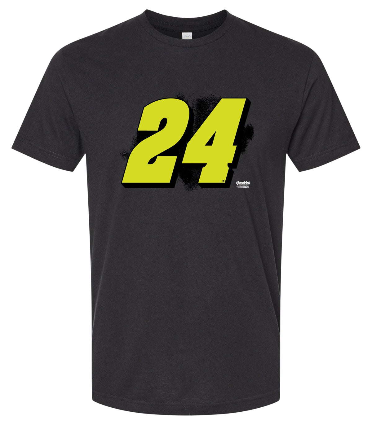 William Byron #24 Neon Cotton Crew Neck T-Shirt - Large Front Paint Design