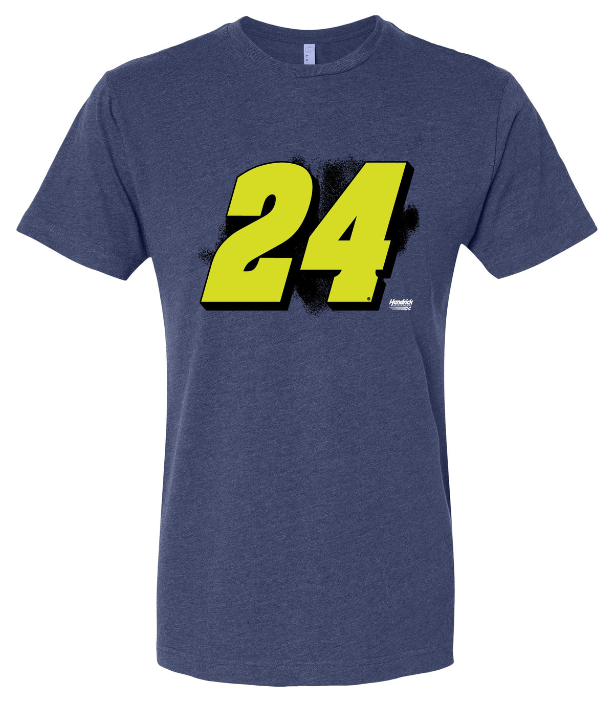 William Byron #24 Neon Cotton Crew Neck T-Shirt - Large Front Paint Design