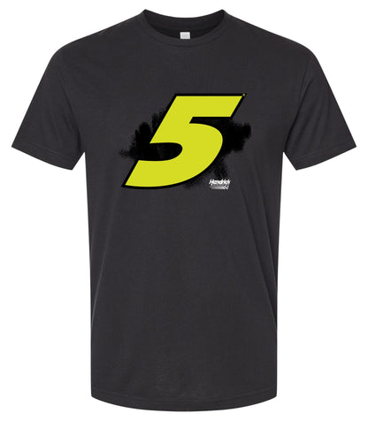 Kyle Larson #5 Neon Cotton Crew Neck T-Shirt - Large Front Paint Design