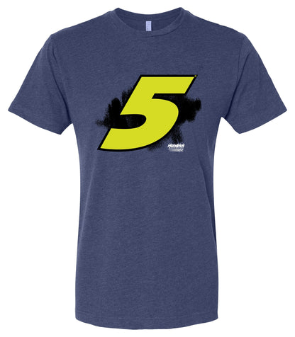 Kyle Larson #5 Neon Cotton Crew Neck T-Shirt - Large Front Paint Design