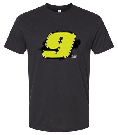Chase Elliott #9 Neon Cotton Crew Neck T-Shirt - Large Front Paint Design