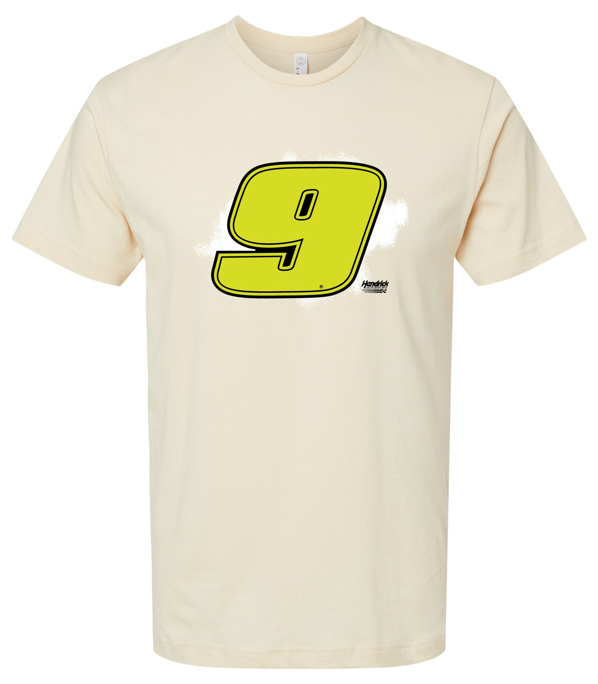 Chase Elliott #9 Neon Cotton Crew Neck T-Shirt - Large Front Paint Design