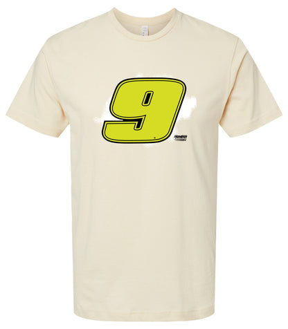Chase Elliott #9 Neon Cotton Crew Neck T-Shirt - Large Front Paint Design