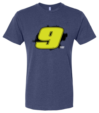 Chase Elliott #9 Neon Cotton Crew Neck T-Shirt - Large Front Paint Design