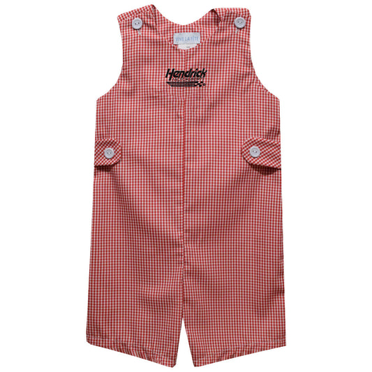 Hendrick Motorsports Vive La Fete Gingham Jon Jon Romper - Red