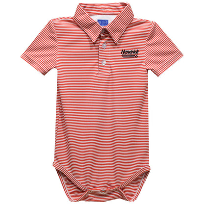 Hendrick Motorsports Vive La Fete Polo Pencil Stripe Bodysuit - Red