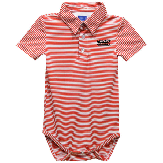 Hendrick Motorsports Vive La Fete Polo Pencil Stripe Bodysuit - Red