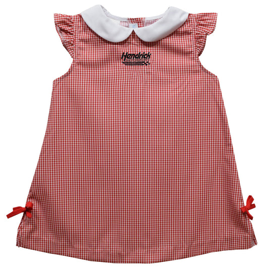 Hendrick Motorsports Vive La Fete Gingham A-Line Dress - Red