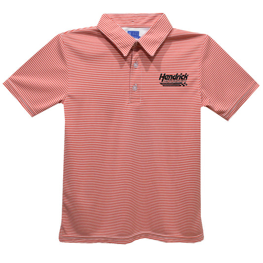 Hendrick Motorsports Vive La Fete Pencil Stripe Youth Polo - Red