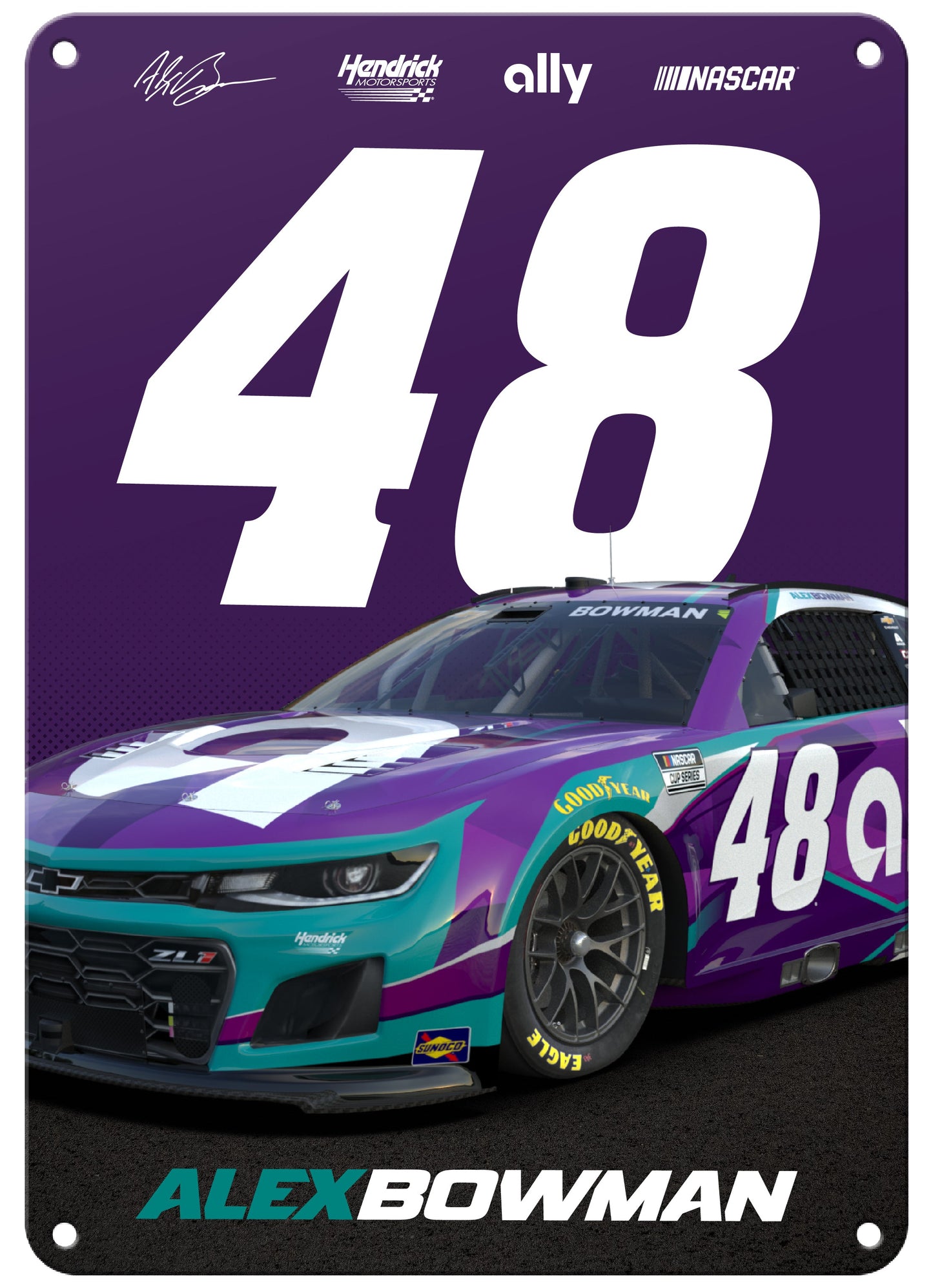 Alex Bowman #48 7x10-Inch Wall Decor Metal Sign