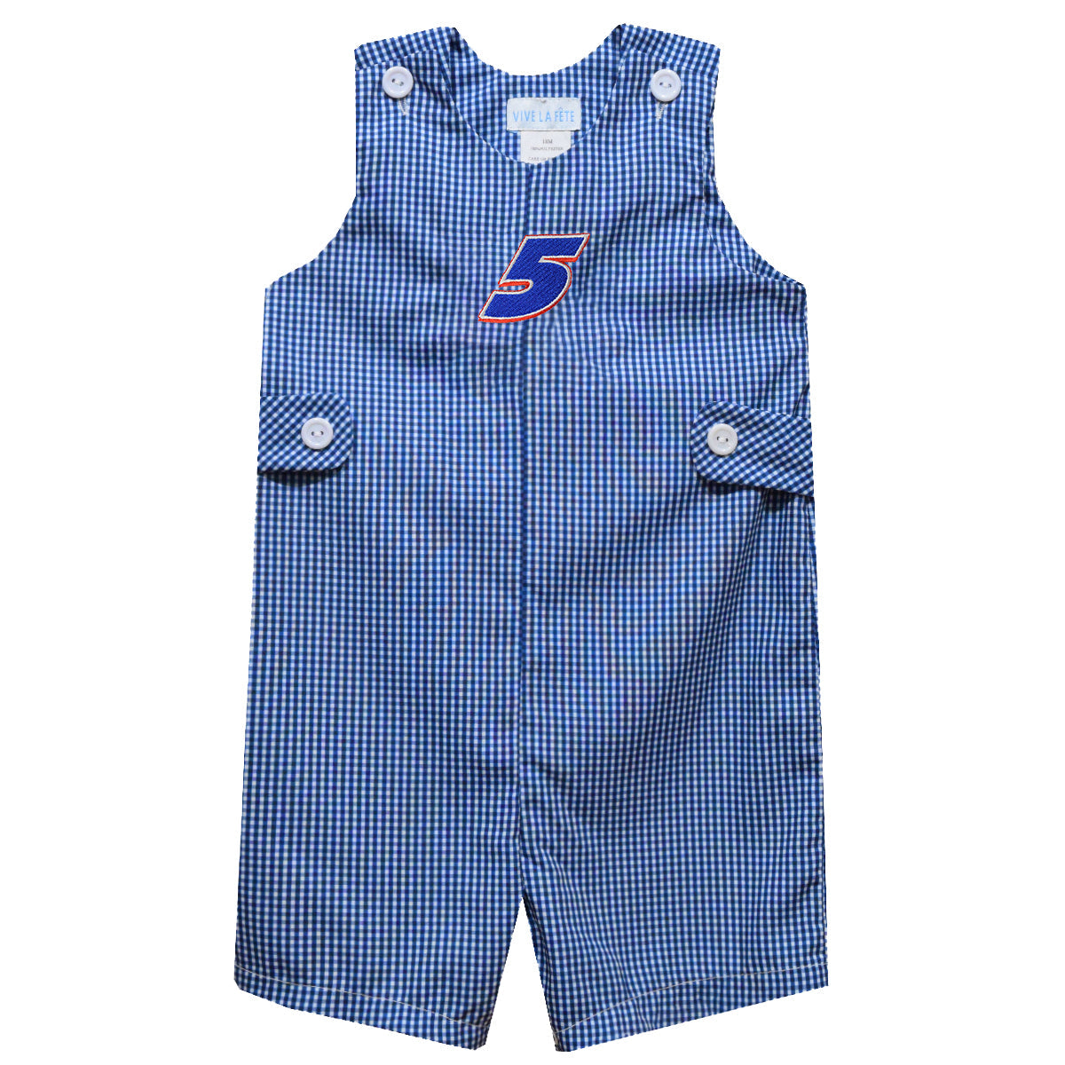 Kyle Larson #5 Vive La Fete Gingham Jon Jon Romper - Blue