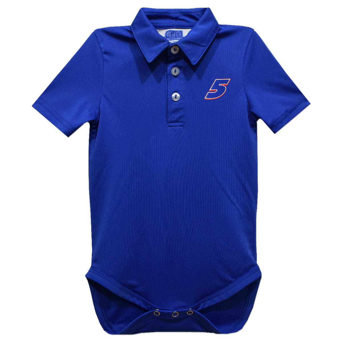 Kyle Larson #5 Vive La Fete Solid Polo Bodysuit - Blue