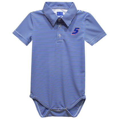 Kyle Larson #5 Vive La Fete Polo Pencil Stripe Bodysuit - Blue