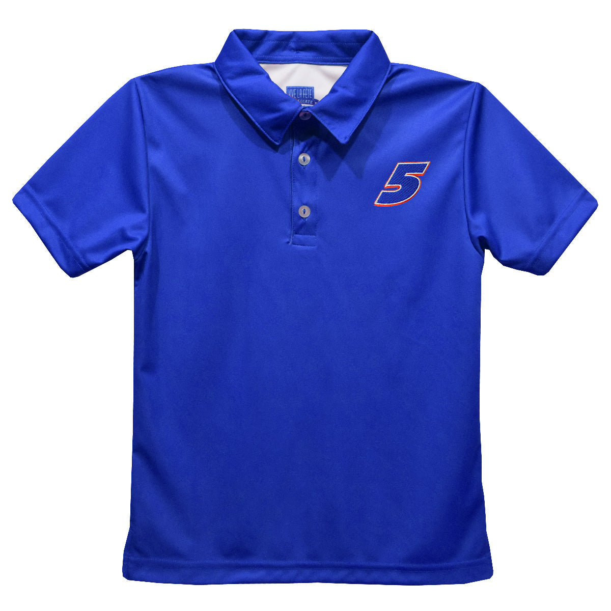 Kyle Larson #5 Vive La Fete Solid Polo - Blue