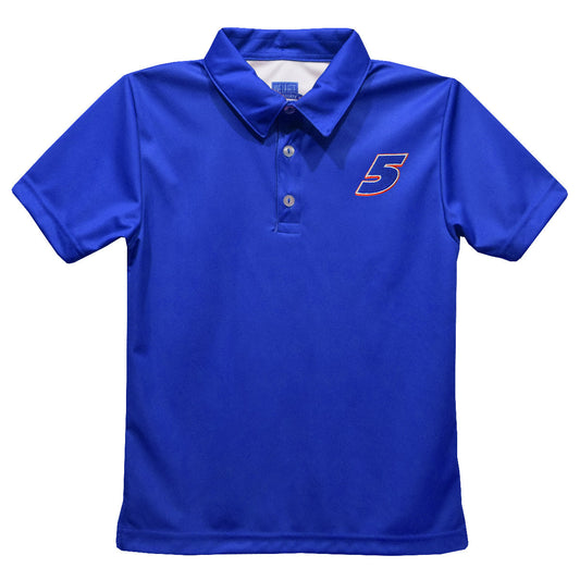 Kyle Larson #5 Vive La Fete Solid Polo - Blue