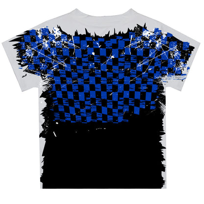 Kyle Larson #5 NASCAR White and Blue Kids T-shirt