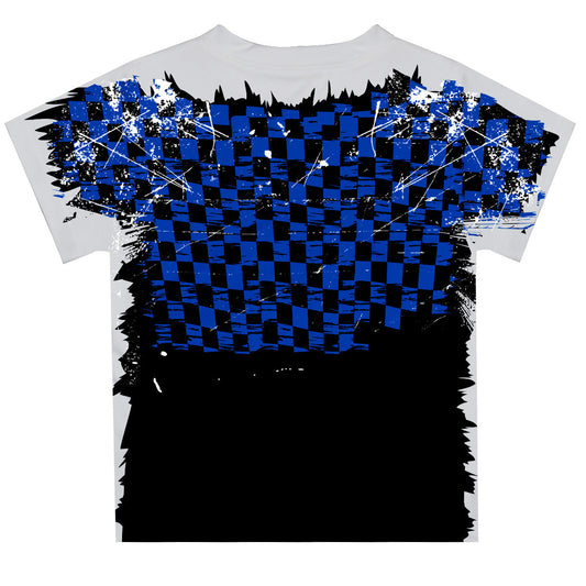 Kyle Larson #5 NASCAR White and Blue Kids T-shirt