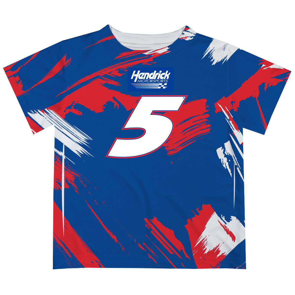 Kyle Larson #5 Vive La Fete Paint Brush T-Shirt - Royal