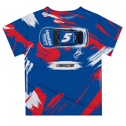Kyle Larson #5 Vive La Fete Paint Brush T-Shirt - Royal