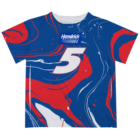 Kyle Larson #5 Vive La Fete Marble T-Shirt  - Royal