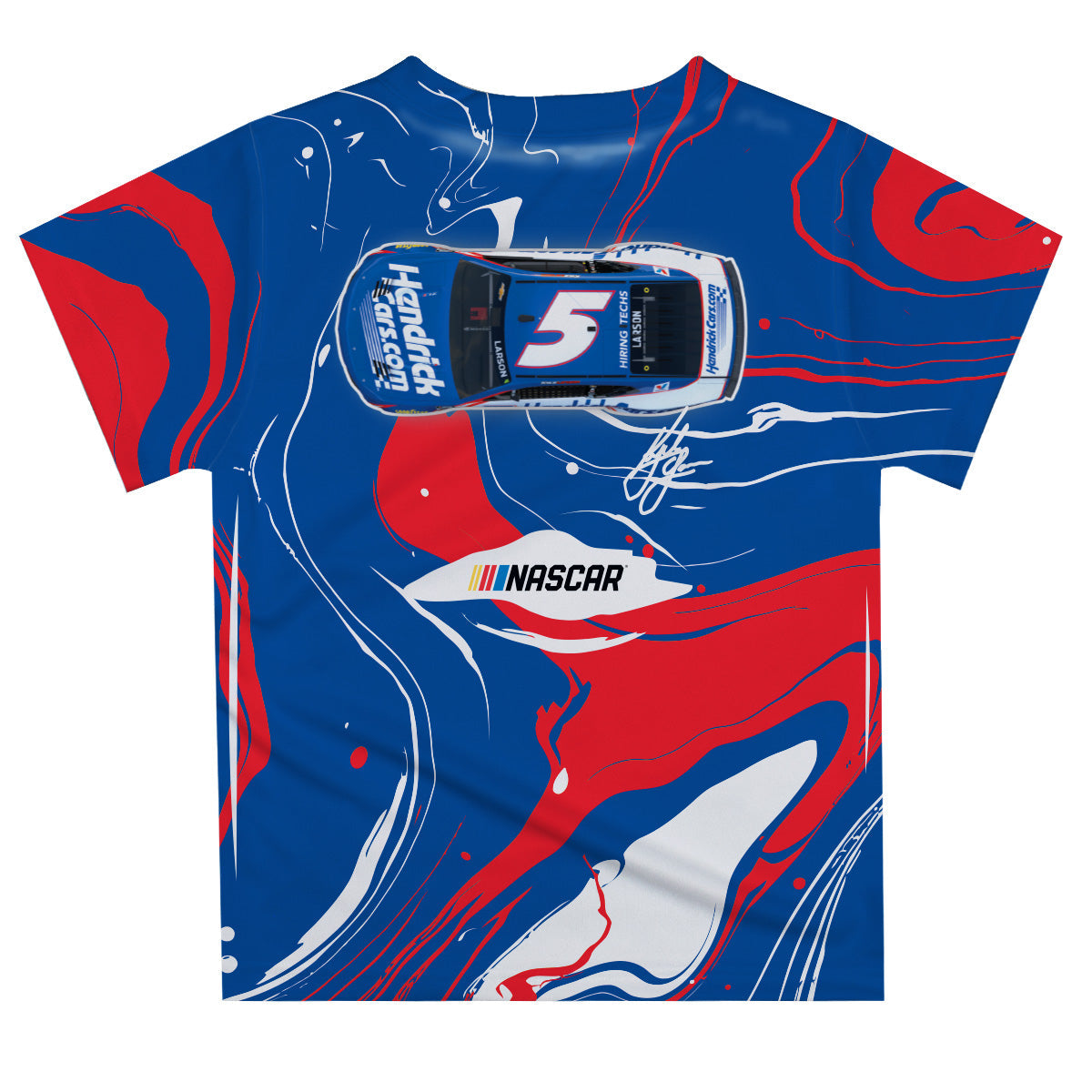 Kyle Larson #5 Vive La Fete Marble T-Shirt  - Royal