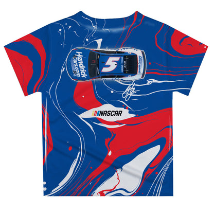 Kyle Larson #5 Vive La Fete Marble T-Shirt  - Royal