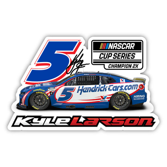 Kyle Larson #5 2X Champ Decorative Magnet/Sticker