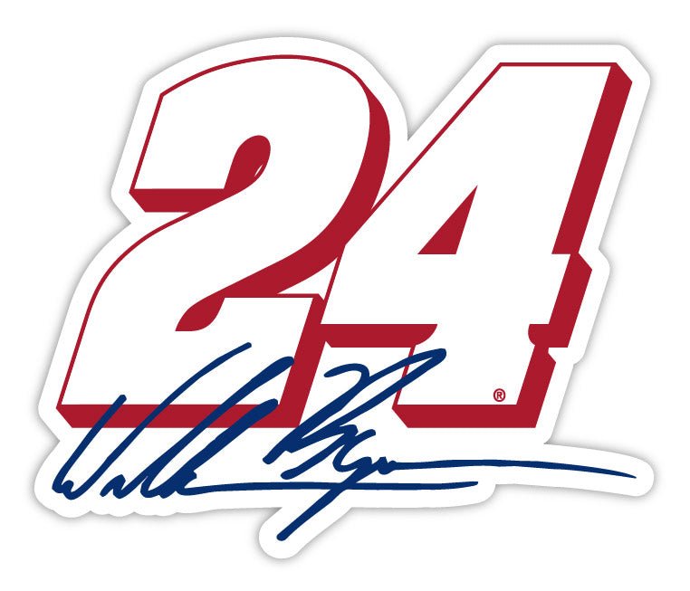 William Byron #24 4-Inch Number Laser Cut Decal – Hendrick Motorsports