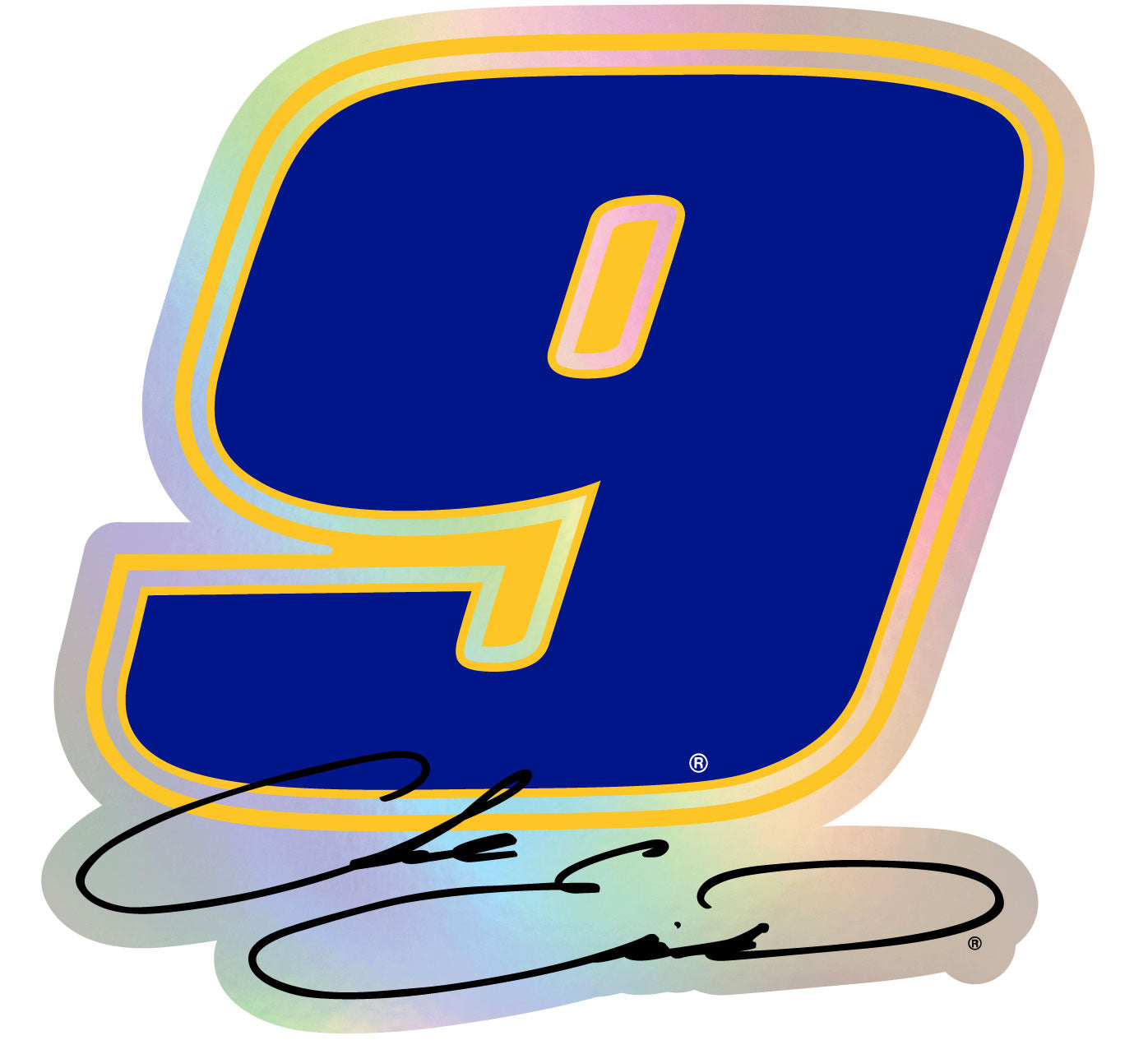 Chase Elliott #9 Laser Cut Holographic Decal