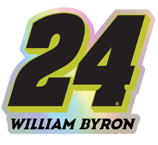 William Byron #24 Laser Cut Holographic Decal
