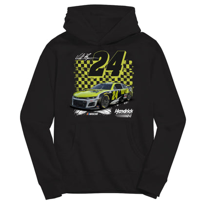 William Byron #24 NASCAR Pullover Youth Hoodie - Black