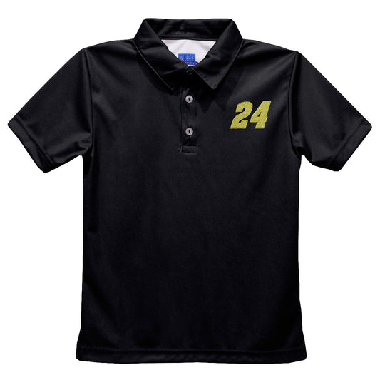 William Byron #24 Vive La Fete Solid Polo - Black