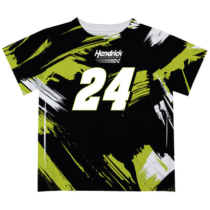 William Byron #24 Vive La Fete Paint Brush T-Shirt  - Black