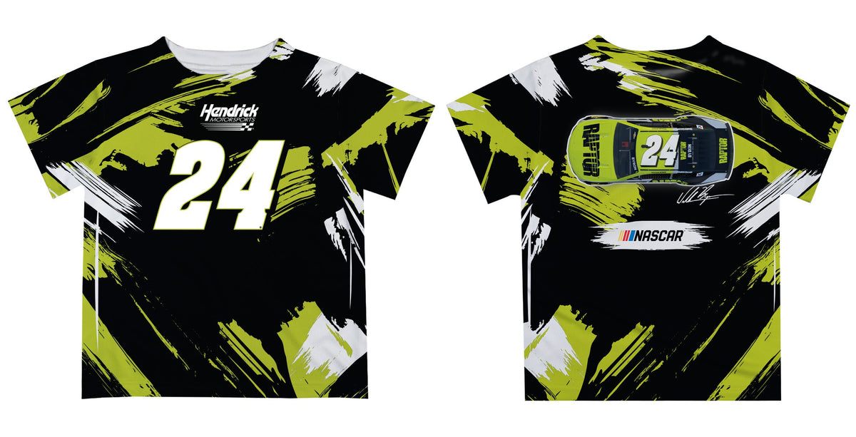 William Byron #24 Vive La Fete Paint Brush T-Shirt  - Black