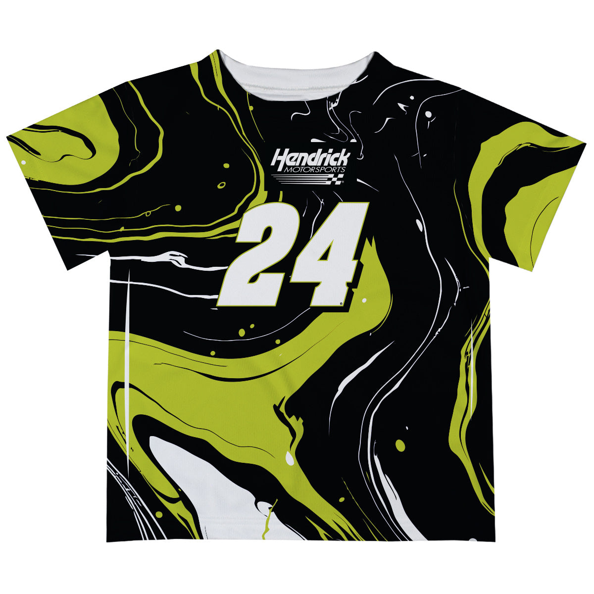 William Byron #24 Vive La Fete Marble T-Shirt  - Black