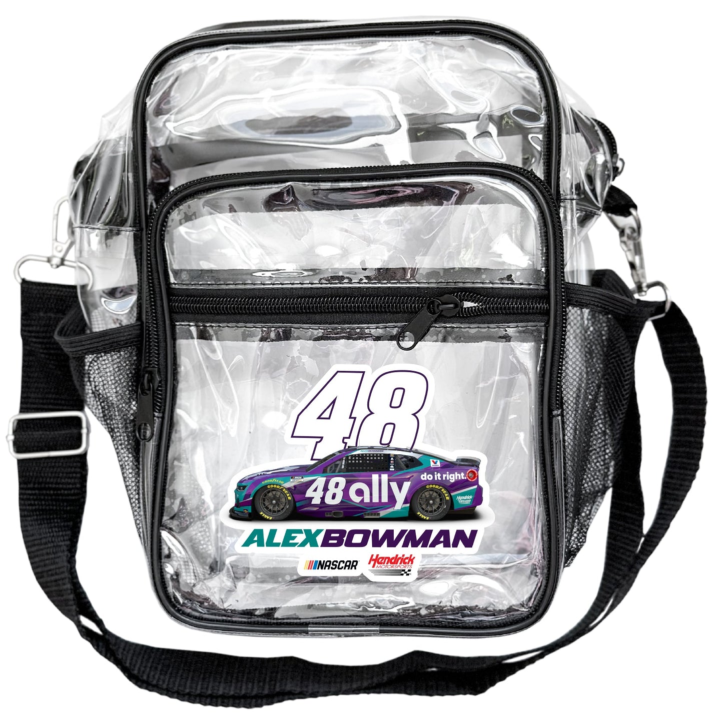 Alex Bowman #48 Clear Messenger Crossbody Tote Bag