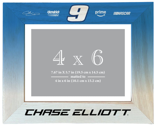 Chase Elliott #9 Wooden Photo Frame Matted to 4 x 6 Inch