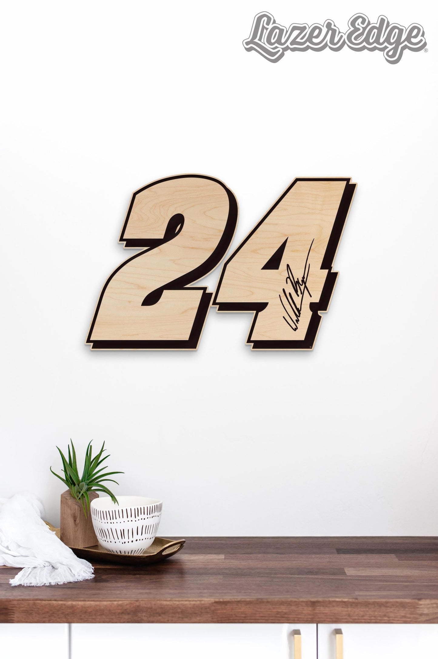 William Byron #24 Wooden Wall Hanging