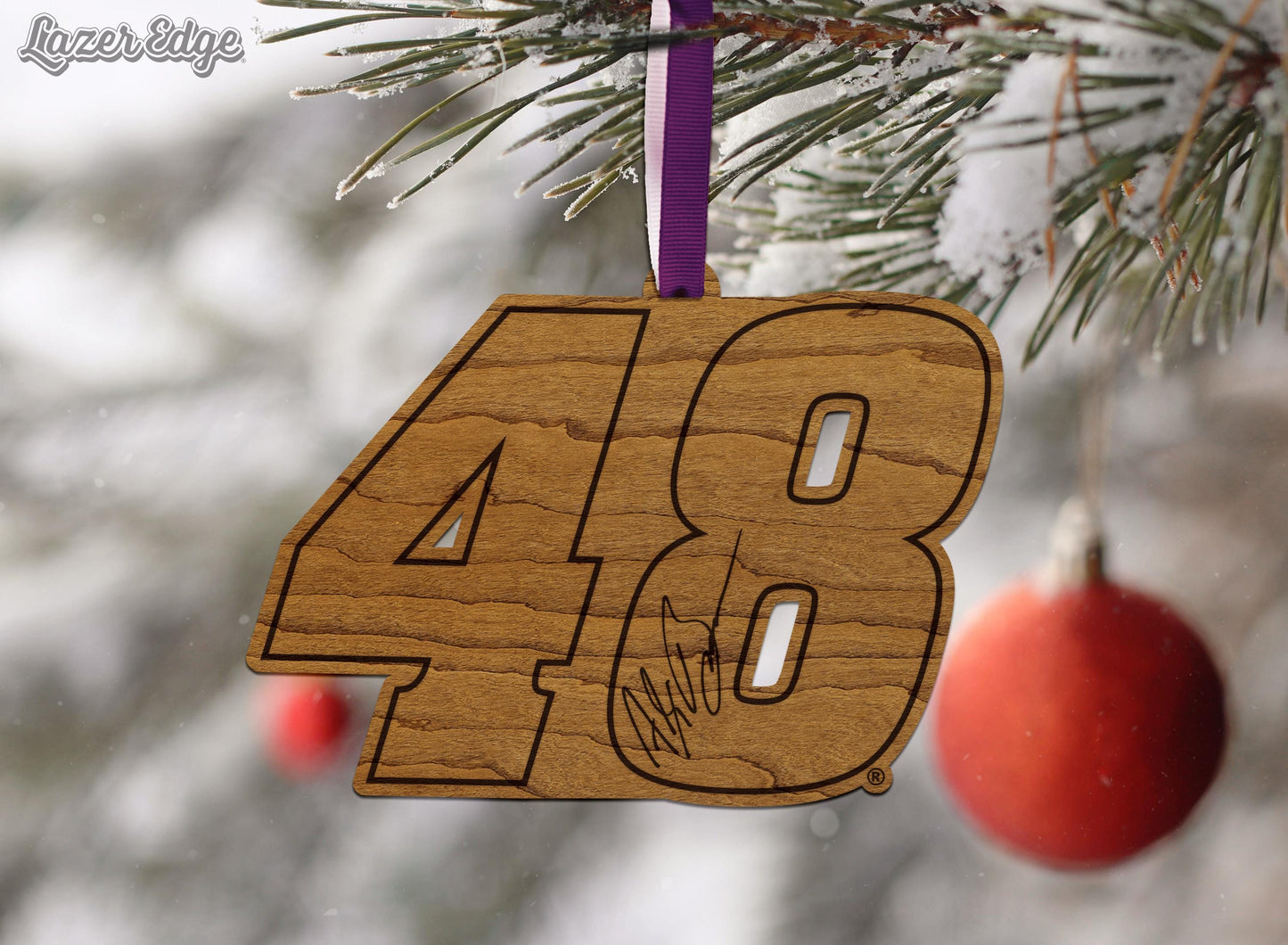 Alex Bowman #48 Wooden Ornament
