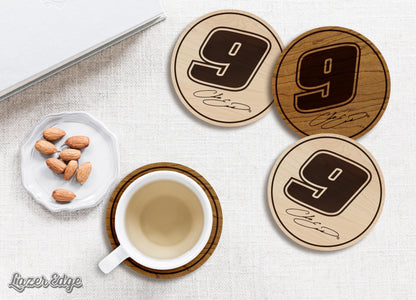 Chase Elliott #9 Wooden Coaster Set