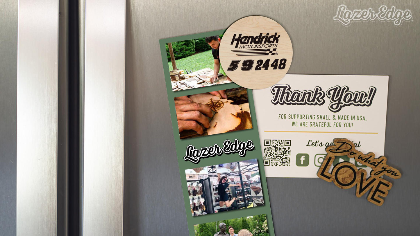 Hendrick Motorsports Driver Numbers Wooden Magnet