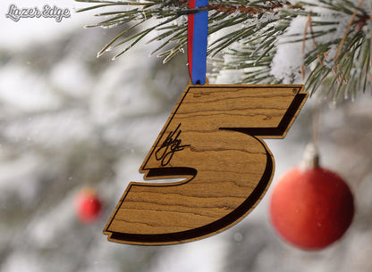 Kyle Larson #5 Wooden Ornament