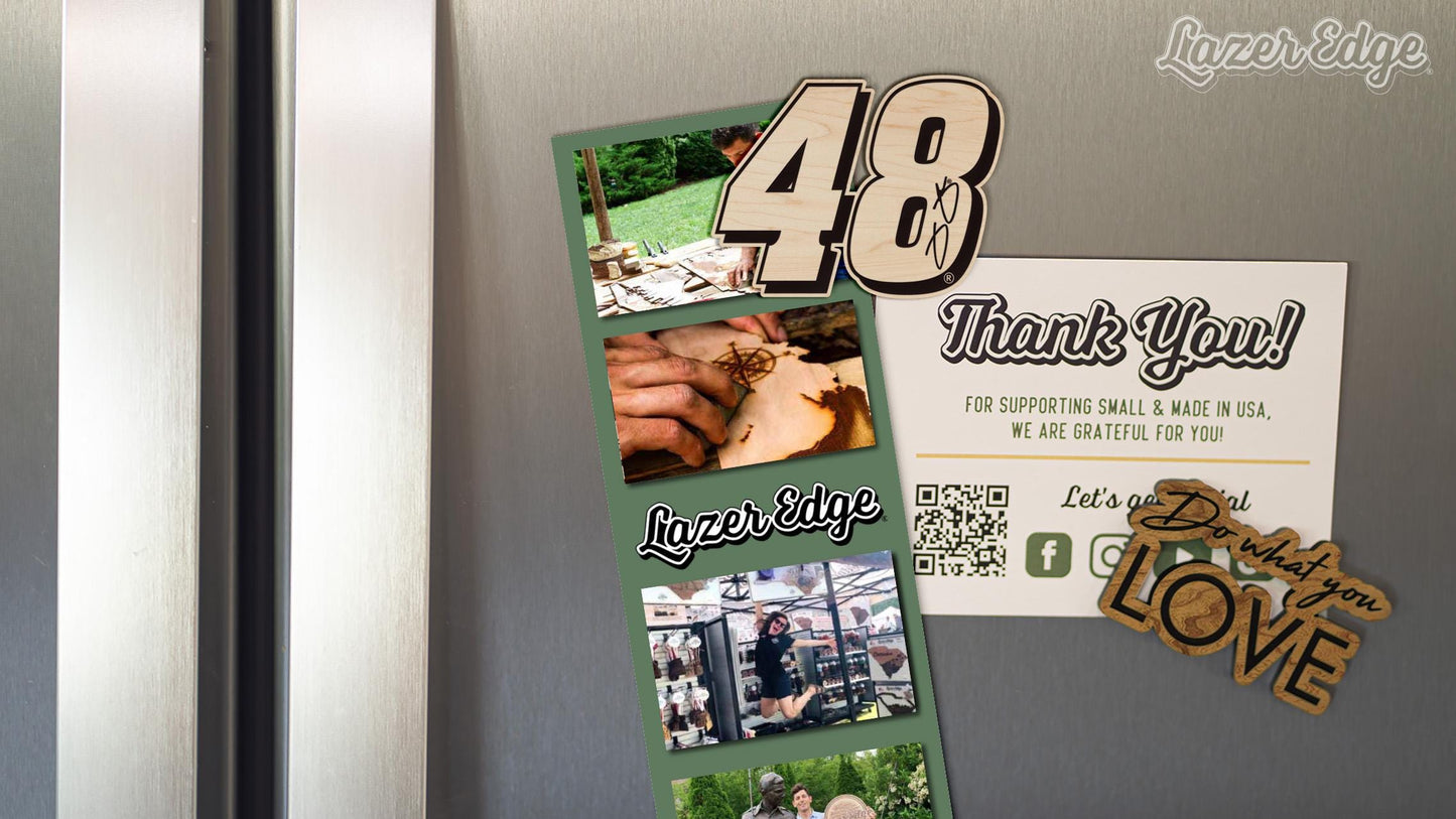 Jimmie Johnson #48 Wooden Magnet